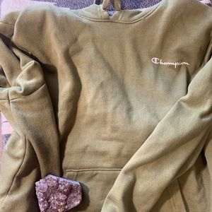 Green champion hoodie